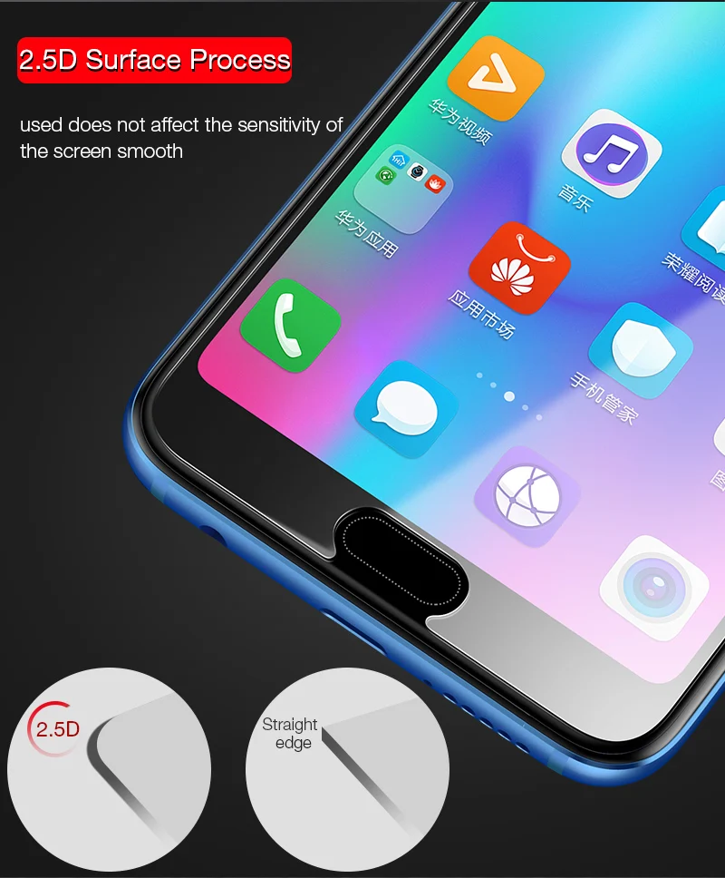 2 шт. Защитное стекло для Huawei Honor 10 lite световая защита экрана закаленное 9 light