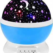 Новая звезда Луна Небо вращение Ночной Свет Романтический проектор Свет Проекция с высоким качеством дети кровати светодио дный светодиодные звезды луна лампа