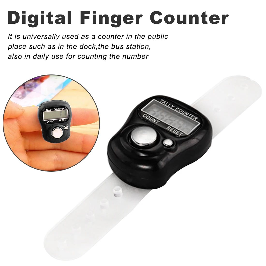 

Fashion 1Pc Stitch Marker And Row Finger Counter LCD Electronic Digital Tally Counter High Quality