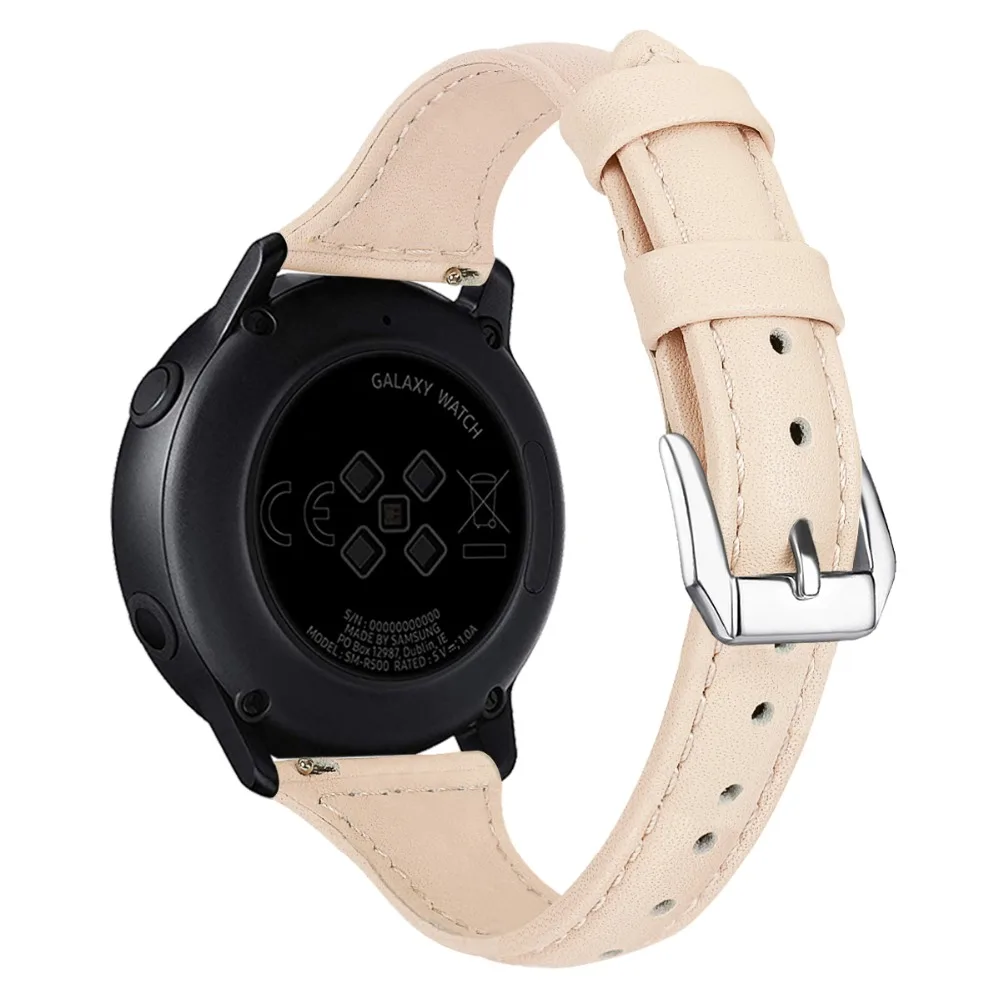 Ремешок кожаный для Samsung Galaxy Watch Active браслет из натуральной кожи 42 мм Gear Sport 93005 20