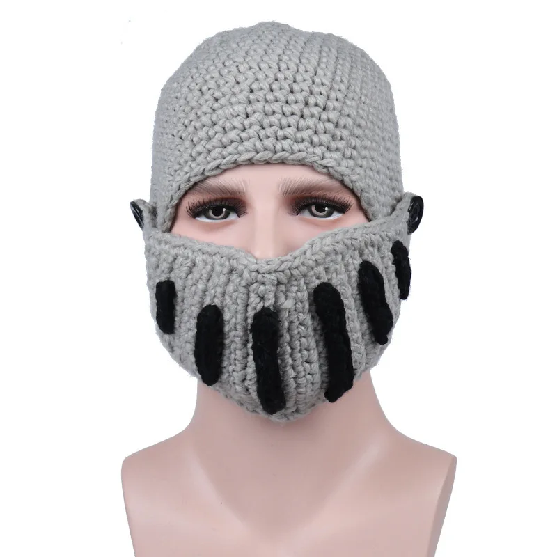 Вязаная маска Knight beaine Балаклава зимние шапки для мужчин шапочки Мужская шапочка