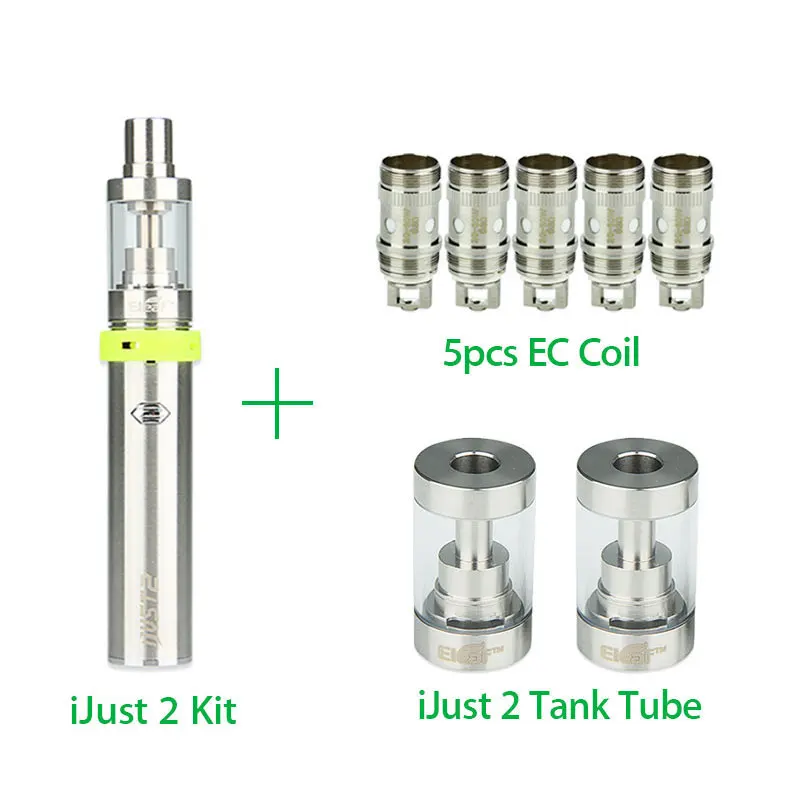 

Original Eleaf iJust 2 Kit 2600mAh Battery 5.5ml Electronic Cigarette ijust 2 kit w/ 5pcs Eleaf EC Coil Head & 2pcs iJust 2 Tube