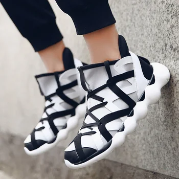 

VSIOVRY Autumn Winter Sneakers Men Women Running Shoes High-Top Gym Running Sport Shoes Plus Size 36-47 Unisex Walking Sneakers