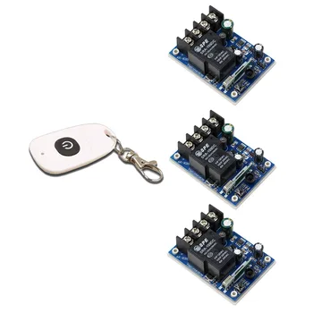 

New 1CH Wireless Remote Control Switch System Receiver & Transmitter Wide Voltage DC 12V 24V 36V 48V For Light Garage Door Gate