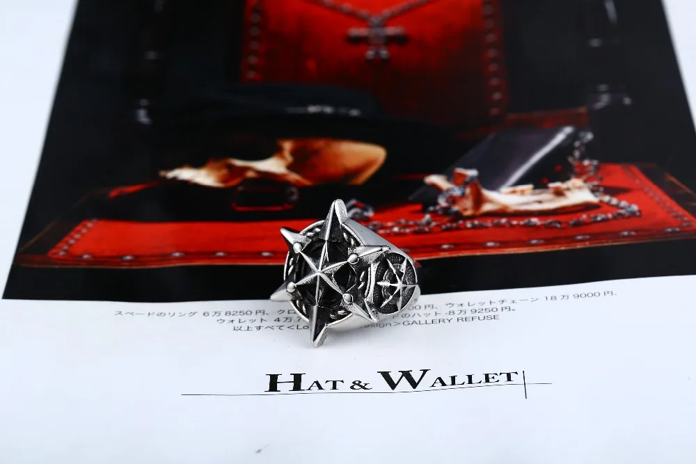 Men's Stainless Steel Star of David Ring.