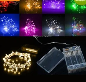 

Waterproof 2M20Led Copper Wire LED String Bright White AA battery LED String Fairy Lights for Christmas Wedding Decoration 20PCS