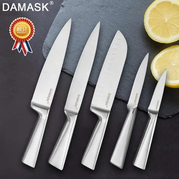 

Damask Kitchen Knives Set Stainless Steel Knife Set European Chef Tools Professional Meat Cleaver Simple Modern Kitchen Cutlery