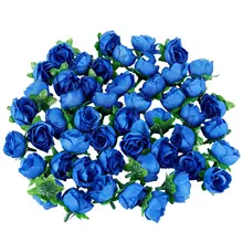 Горячая 50 искусственных роз, высотой 3 см, свадебные украшения, темно-синий