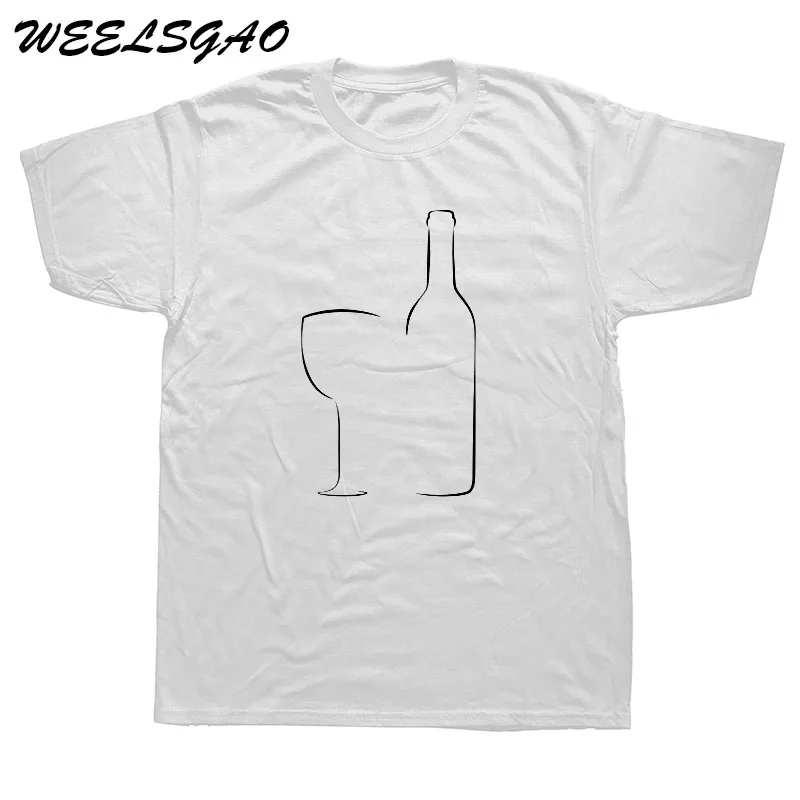WEELSGAO Summer Wine Glass And Bottle T Shirt Fashion O-neck Short Sleeve Cotton T-Shirt Men Clothing Tops WEELSGAO Summer Wine Glass And Bottle T Shirt Fashion O-neck Short Sleeve Cotton T-Shirt Men Clothing Tops