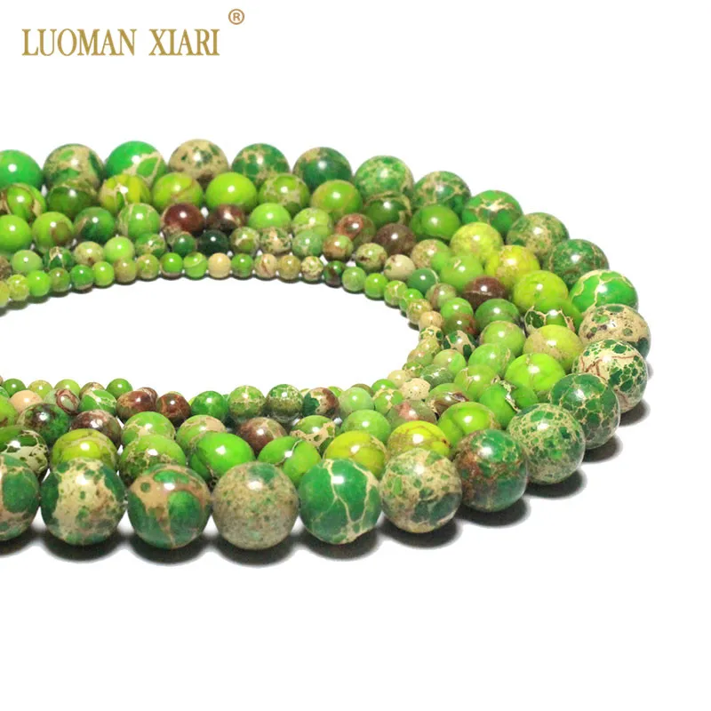 

AAA+ 100% Natural Green Imperial Stone Beads Emperor Stone For Jewelry Making DIY Bracelet Necklace 4mm 6mm 8mm 10mm 12mm 15.5"