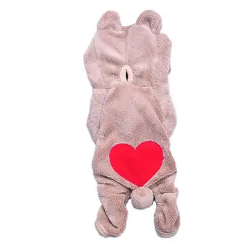 

Small Pet Dog Clothes Jumpsuit Jumpers Outfit Bear Fleece Clothing with Hoodies Teddy Autumn Winter Puppy Apparel Dog Costume