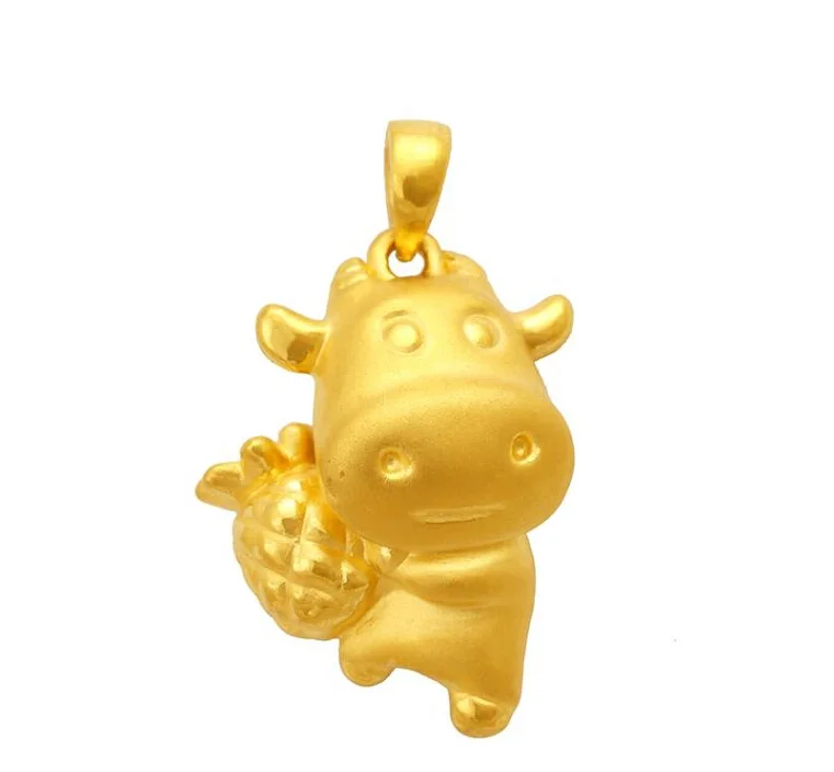 Gold cow pendant Clearance