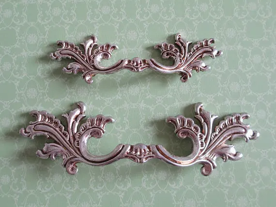 Shabby Chic Dresser Pull Drawer Pulls Door Handles Antique Silver