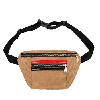 

2019 ins Style Corduroy Belt Bag Adjustable Strap Women Waist Bag New Fashion Fanny Pack for Girls
