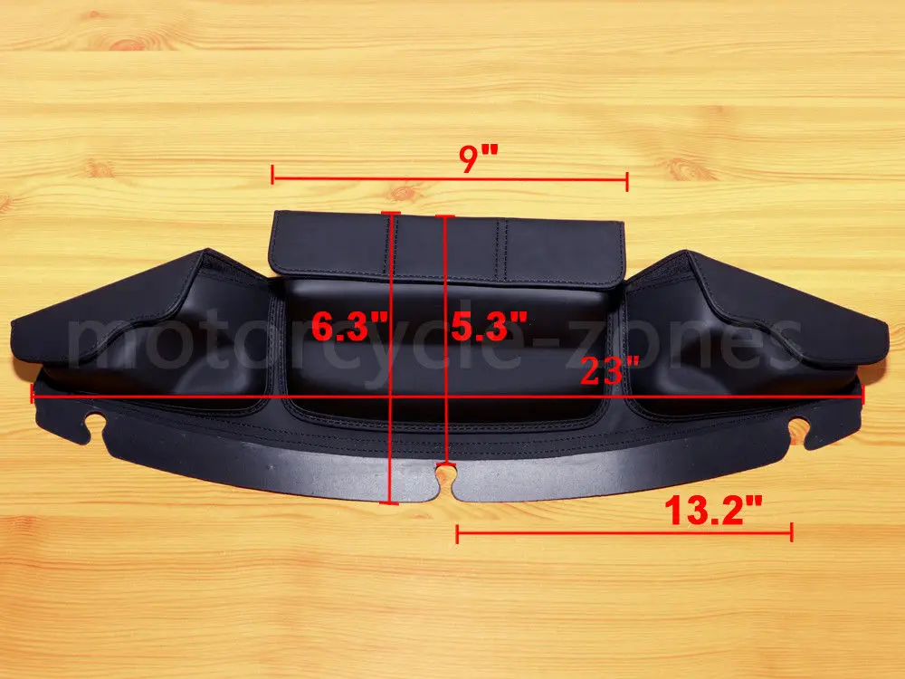 Черный Летучая мышь обтекатель волна ветровое стекло сумка седло 3 карман сумка для Harley Touring FLHTC FLHX