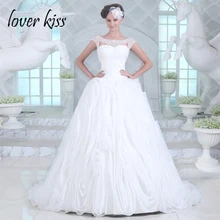 Lover Kiss Vestido De Noiva Vintage roseta Vestido De novia Vestido De baile con cuentas De diamantes De imitación Formal novia boda Vestido De comunión 2018