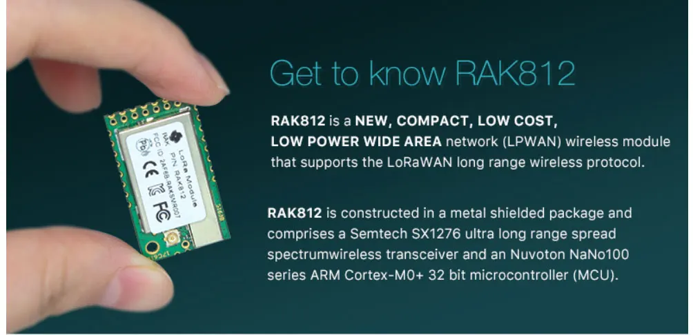 RAK812 низкая Мощность LoRaWAN модуль Комплексная TCXO Uart Беспроводной сетевой модуль 433/470 мГц LWPA IOT Plarform SX1276 NaNO100 q145