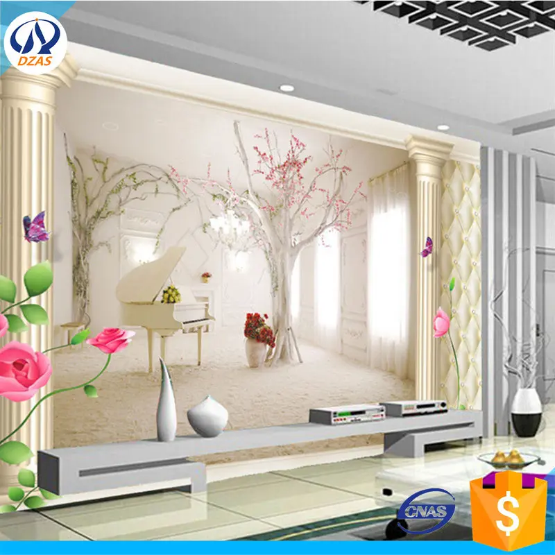 Tv Background Wall Paper 3d Stereo Wallpaper European Style