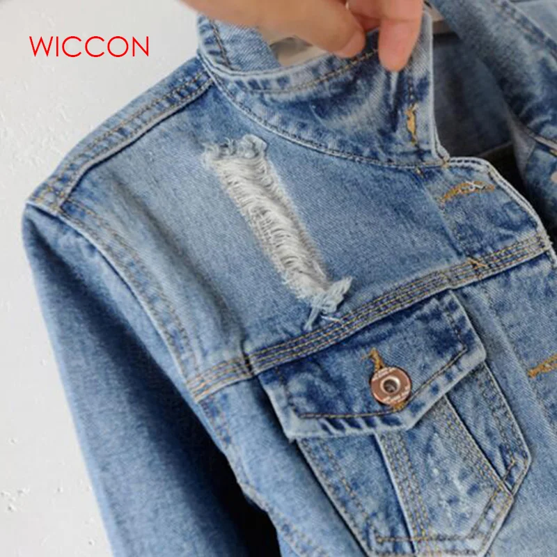 low cost  2020 Plus Size 5XL Denim Jacket Women Boyfriend Jean Coat Streetwear Vintage Autumn Basic Outerwear