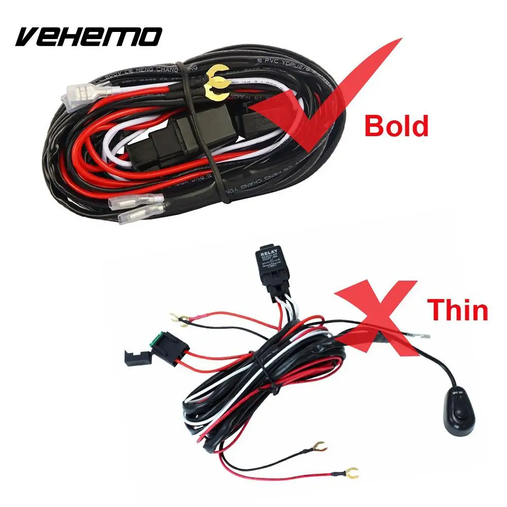 Vehemo Copper Line Wiring Harness Kit Cable Line Set Professional Headlight Wiring Auto Switch-in Wire from Automobiles & Motorcycles on Aliexpress.com ...