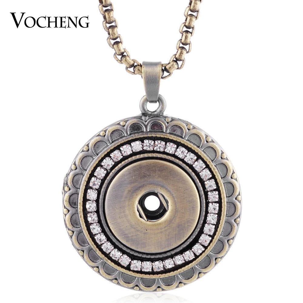 

10pcs/lot Wholesale Vocheng Ginger Snap Button Vintage Necklace Bronze Jewelry Fit 18mm NN-474*10 Free Shipping