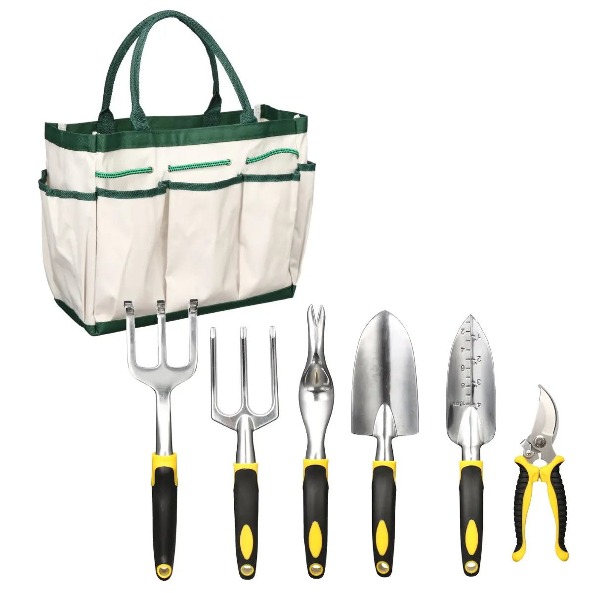 

7Pcs/Set Gardening Tools Scissors Shovel Spade Bonsai Flowers Planting Weeding Kits Garden Hand Tools Kit with Carry Bag