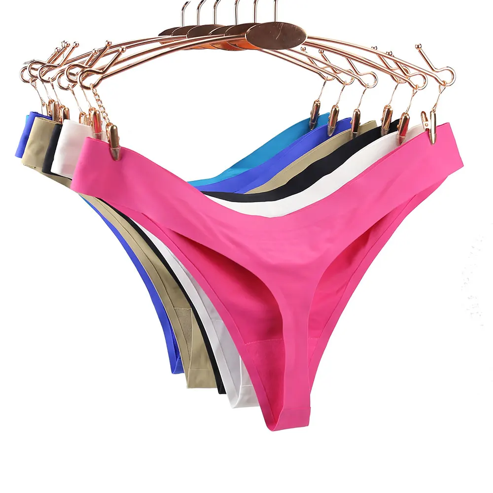 High Quality font b Women b font Ice Silk Thong Summer Sexy Seamless Panty Low rise