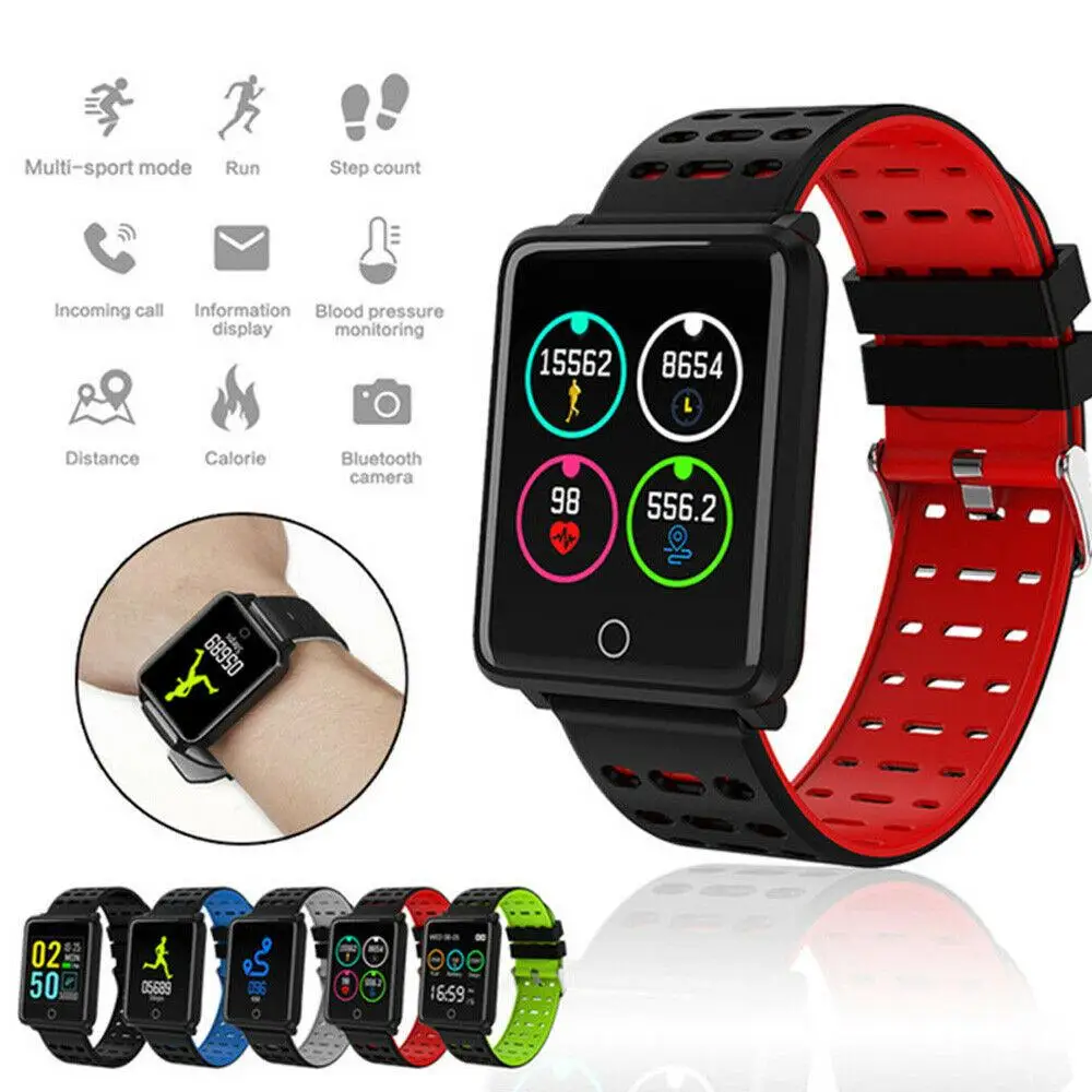 

IP68 Waterproof F3 Intelligent Bracelet 1.44-Inch Color Heart Rate Blood Pressure GPS Trajectory Movement Smart Watch Men Women