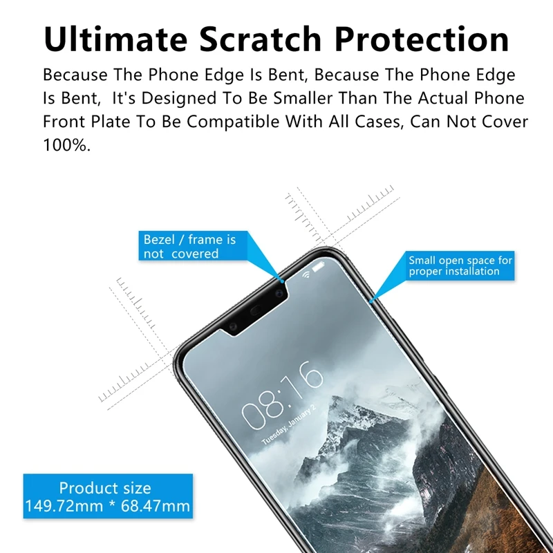 2.5D прозрачное стекло для экрана Huawei P30 P20pro Mate 20 P20 Lite Защитное Honor V20 8X 10Lite