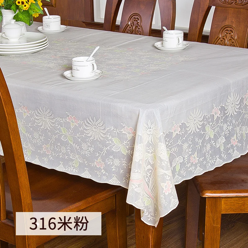 Прямоугольный Обеденный стол с цветочным узором украшен водонепроницаемой и маслозащитной скатерти из ПВХ - Цвет: G