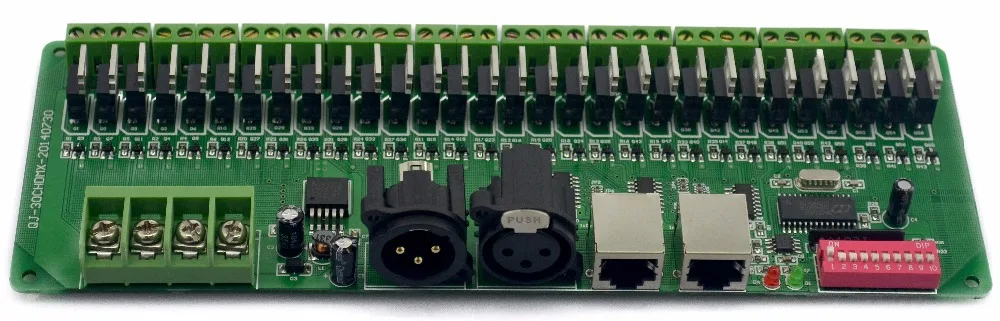 

30channel(10groups) easy dmx512 decoder;DC9-24V input;constant voltage PWM output