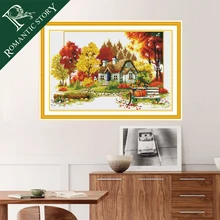 

Embroidery,Needlework,Cross stitch kits,Fairy Cottage,pre-printed 11ct scenery home DIY Cross-stitch,threads embroidery,Romantic