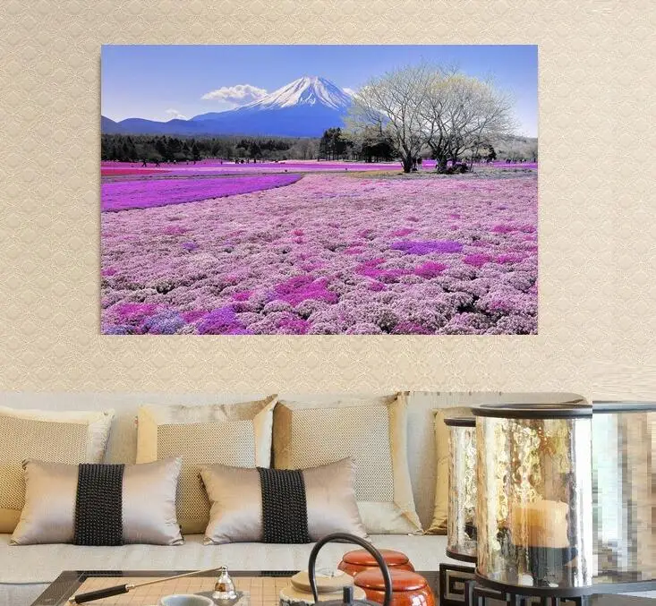 1 шт. современная картина с фиолетовыми цветами настенная живопись натюрморт