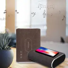 1Pcs wireless bluetooth speaker qi wireless charger Audio Mp3 music Player AUX USB portable bluetooth speaker Phone Charger
