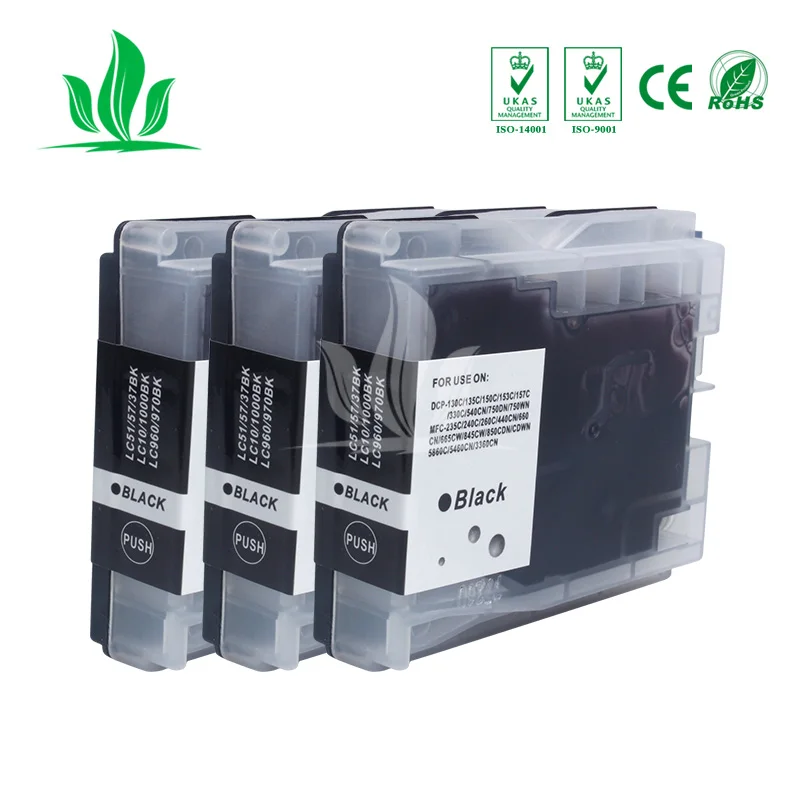 

960XL 3BK Compatible Ink Cartridge for Brother LC10 LC37 LC51 LC57 LC960 LC970 LC1000 printer for brother DCP-130C