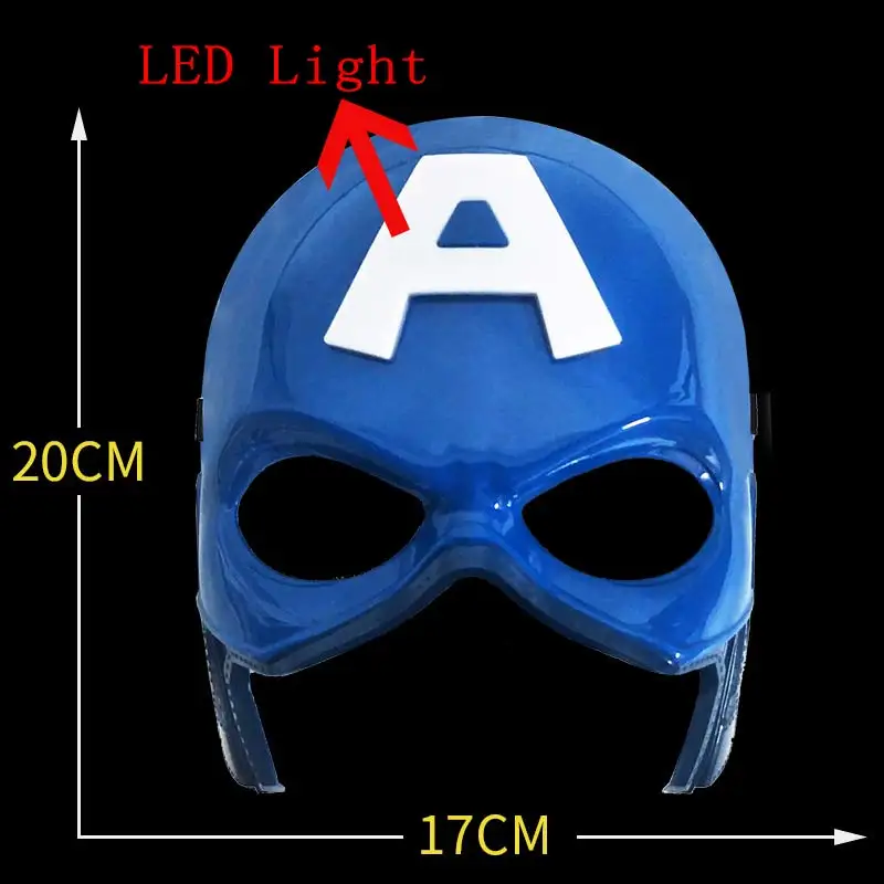 Капитан Америка Голосовая вспышка щит для костюма Капитана Америки держать героя в безопасности, как детские игрушки подарок с светодиодный светильник - Цвет: helmet