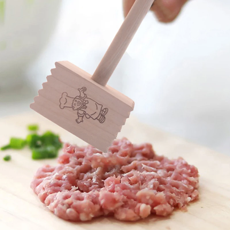 Деревянный кухонный стейк из свинины, быстро рассыпчатые головки, мясной молоток для говядины, телячья свинина, курица, инструменты для приготовления пищи