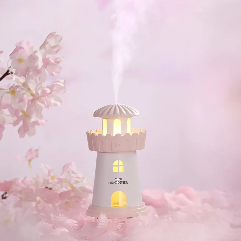 

New Lighthouse Led Ultrasonic Humidifier Fogger USB Humidifiers Air Freshener Aroma Diffuser Lamp for Home