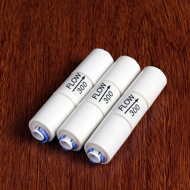 

RO Flow 300/450/1500cc Restrictor with 1/4" PE Hose Quick Connector Reverse Osmosis Aquatium Fitting RO Water Filter Parts