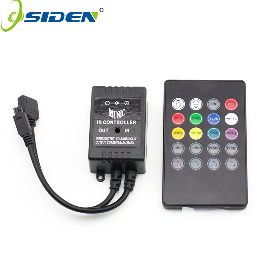 Светодиодный светильник OSIDEN RGB с 20 клавишами, музыкальный ИК-пульт дистанционного управления для 3528 5050 RGB, светодиодный светильник s, мини-контроллер