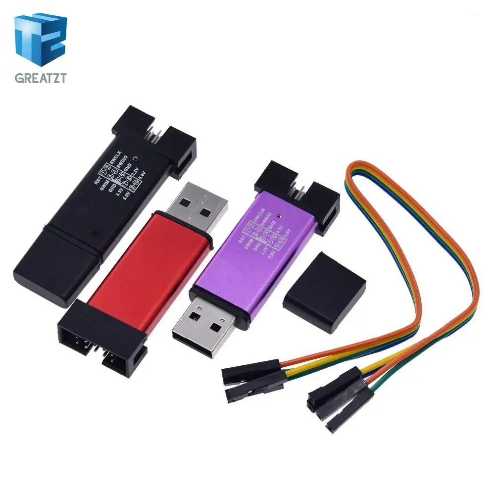 1 комплект ST LINK Stlink ST-Link V2 Mini STM8 STM32 симулятор скачать программист Программирование с крышкой DuPont кабель ST Link V2