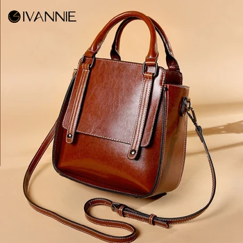 

Women Cowhide Genuine Leather Handbag Fashion Shoulder Bag Female Messenger Bag Brown Handbags Women Bag Designer sac a main