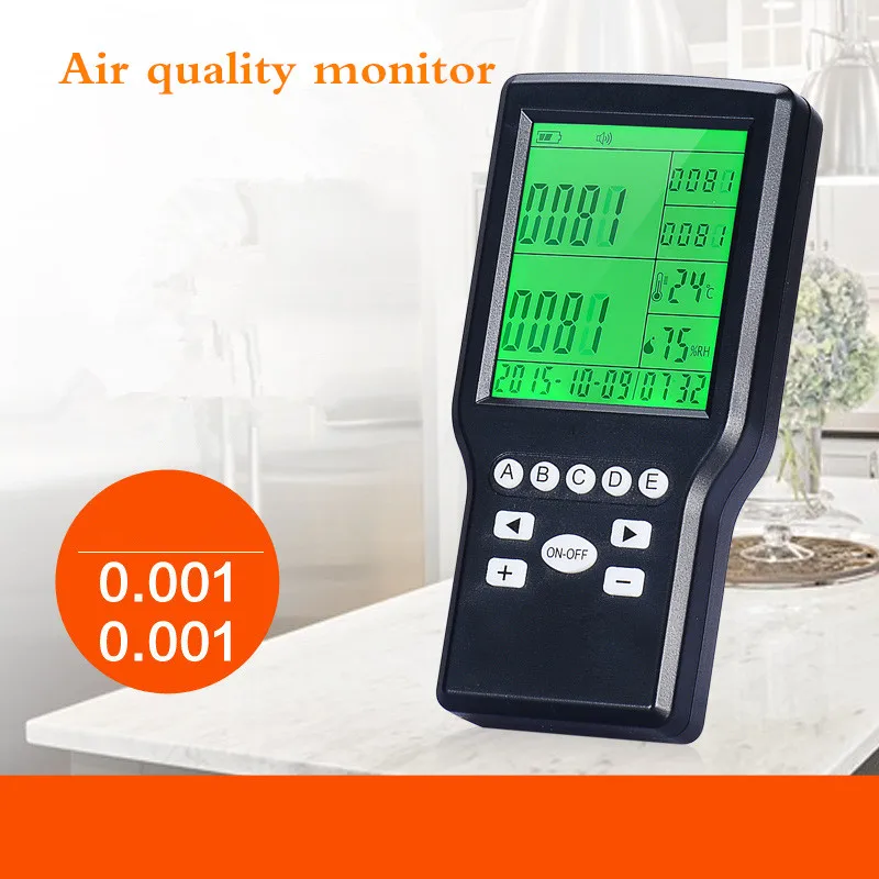Indoor-air-quality-monitor-formaldehyde-HCHO-benzene-humidity-temperature-TVOC-meter-detecter-5-in-1