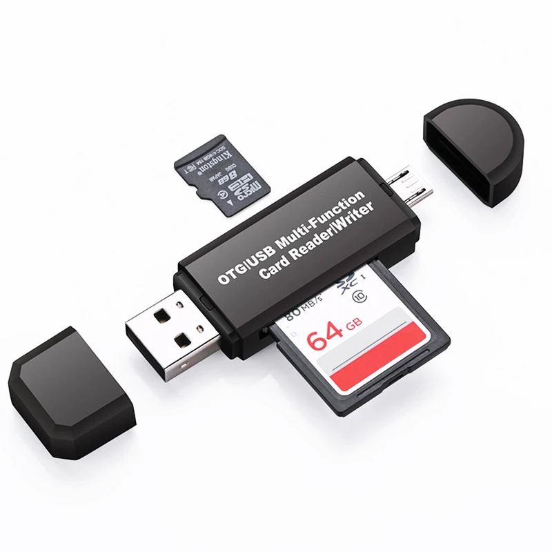 

Twobro 3 In 1 USB OTG Card Reader Adapter USB 2.0 Universal OTG TF/Micro SD Card Reader for Android phone Macbook Laptop