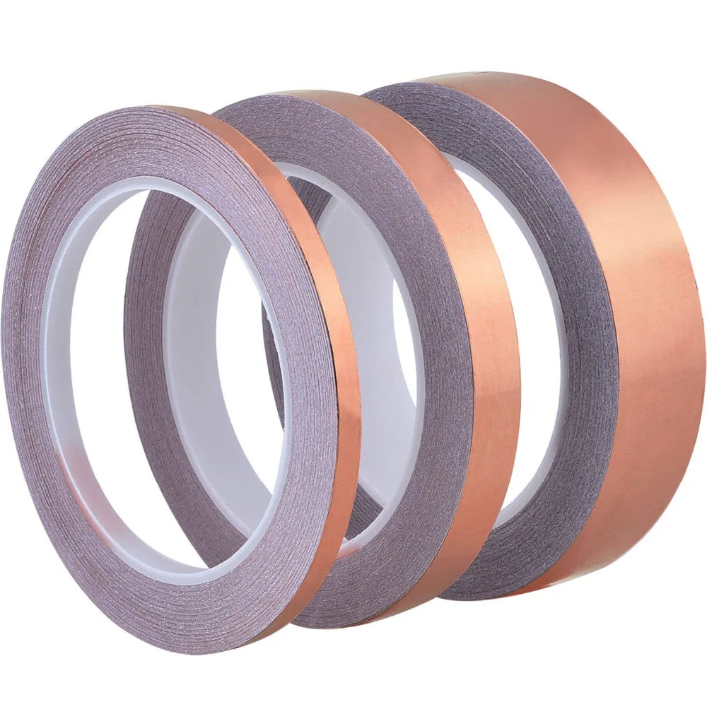 

Single-sided Conductive Copper Foil Tape 22Yards for EMI Shielding Stained Glass Art Work Soldering Electrical Repairs Grounding