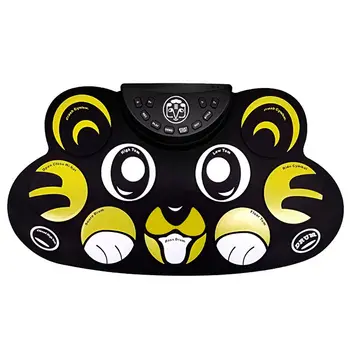 

Cartoon Holiday gift Portable Electronic Roll up Drum Pad Kit Silicon Foldable with Stick US Plus