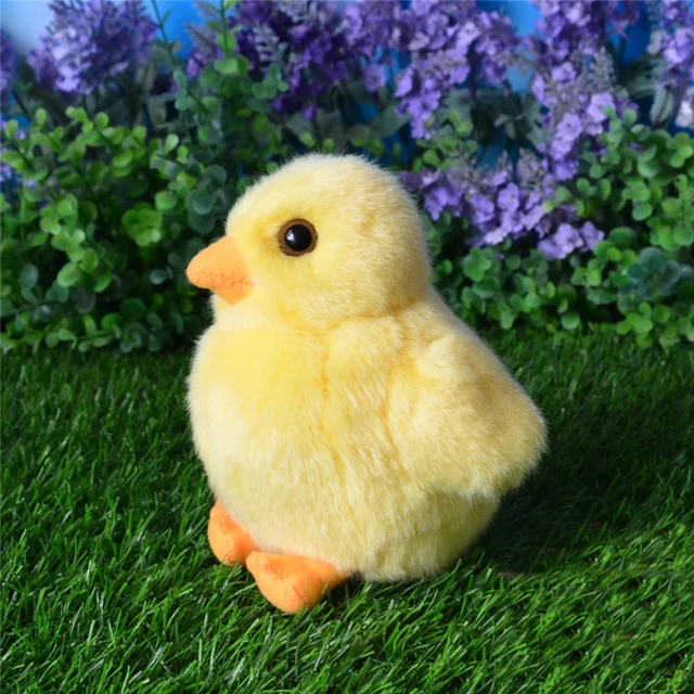 14CM Small Yellow Chicks Plush Toys Simulation Hen Chicken Stuffed