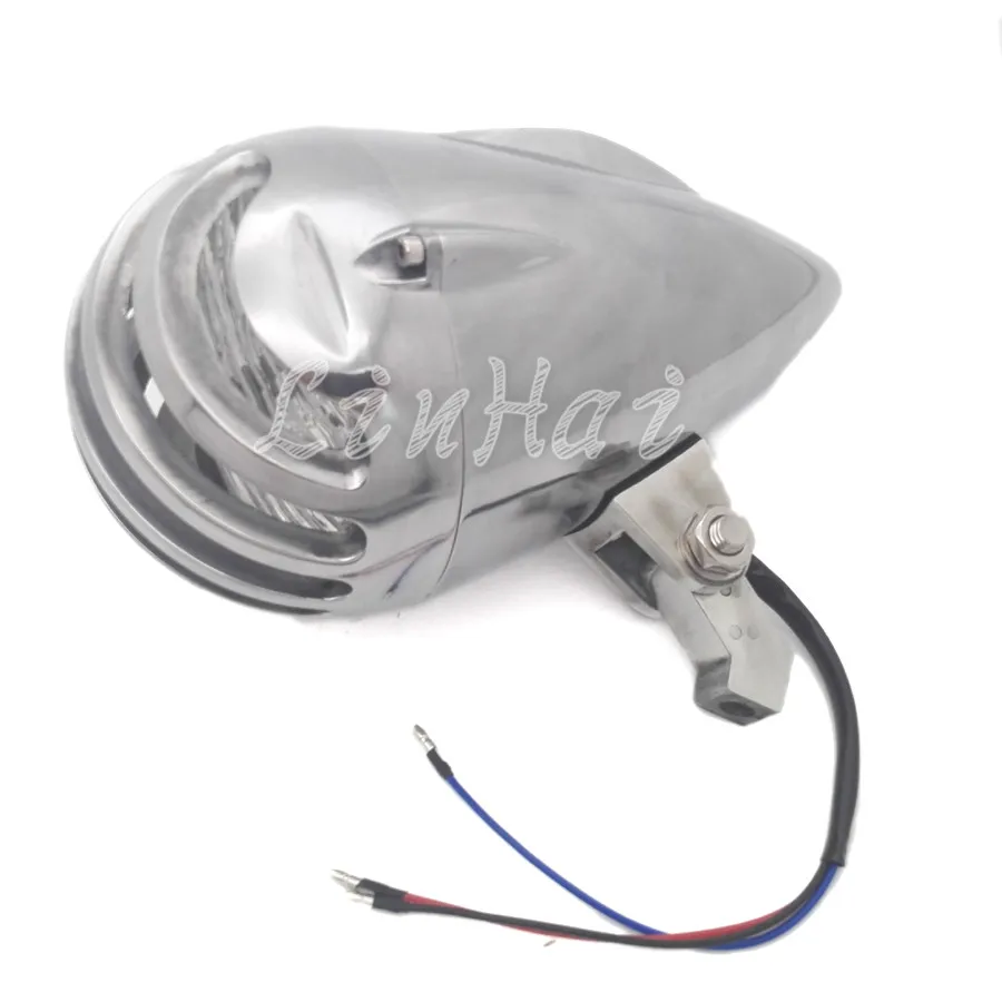 Chrome Torpedo Bullet Style Marker Lamp Set For Harley-Davidson