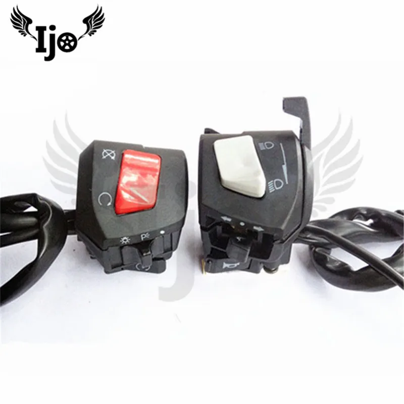 

1 pair motorbike switch 22MM bar part motorcycle handlebar controller multi-function headlight turn signal power moto switches