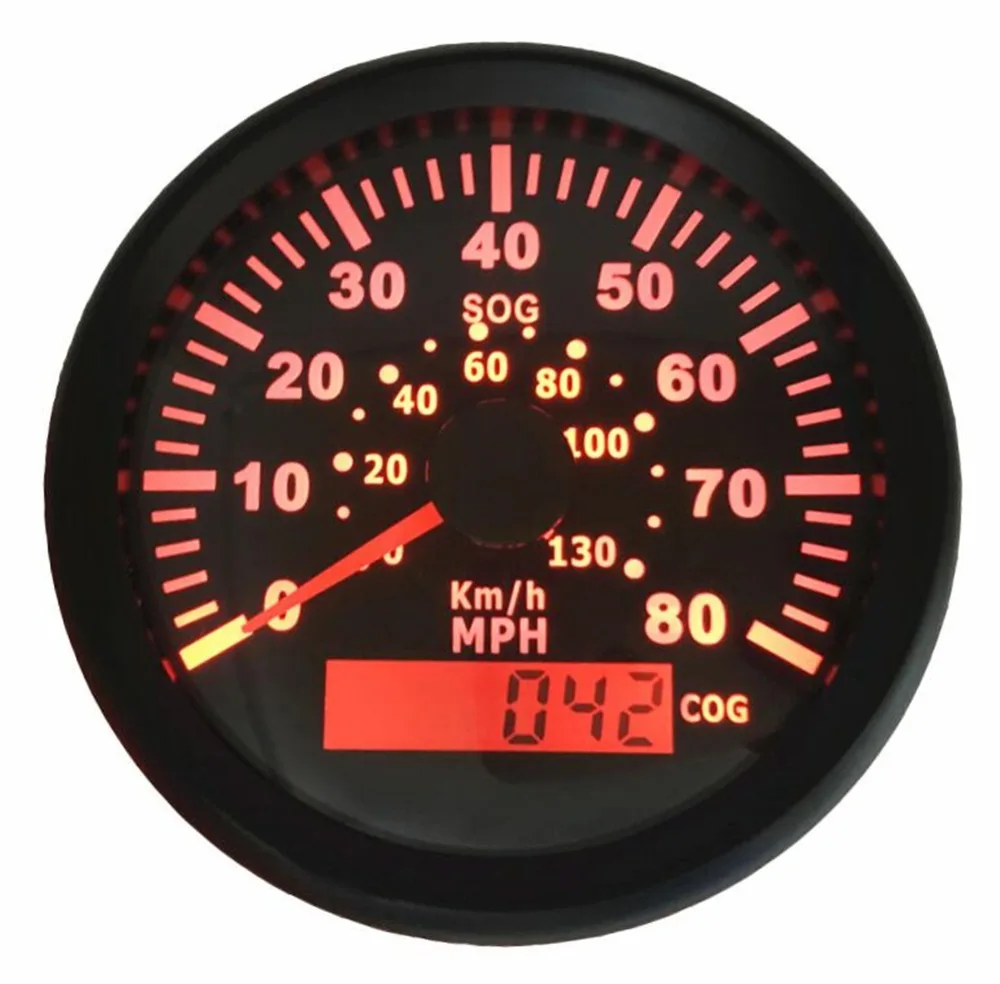 1pc 0 130km/h GPS Speedometers 85mm Speed Milometers 0 80MPH 9 32V